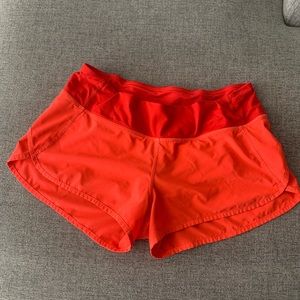Neon lululemon speed up low rise size 8